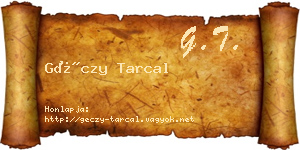 Géczy Tarcal névjegykártya